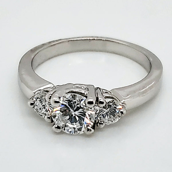 Platinum Three Stone Engagement Ring