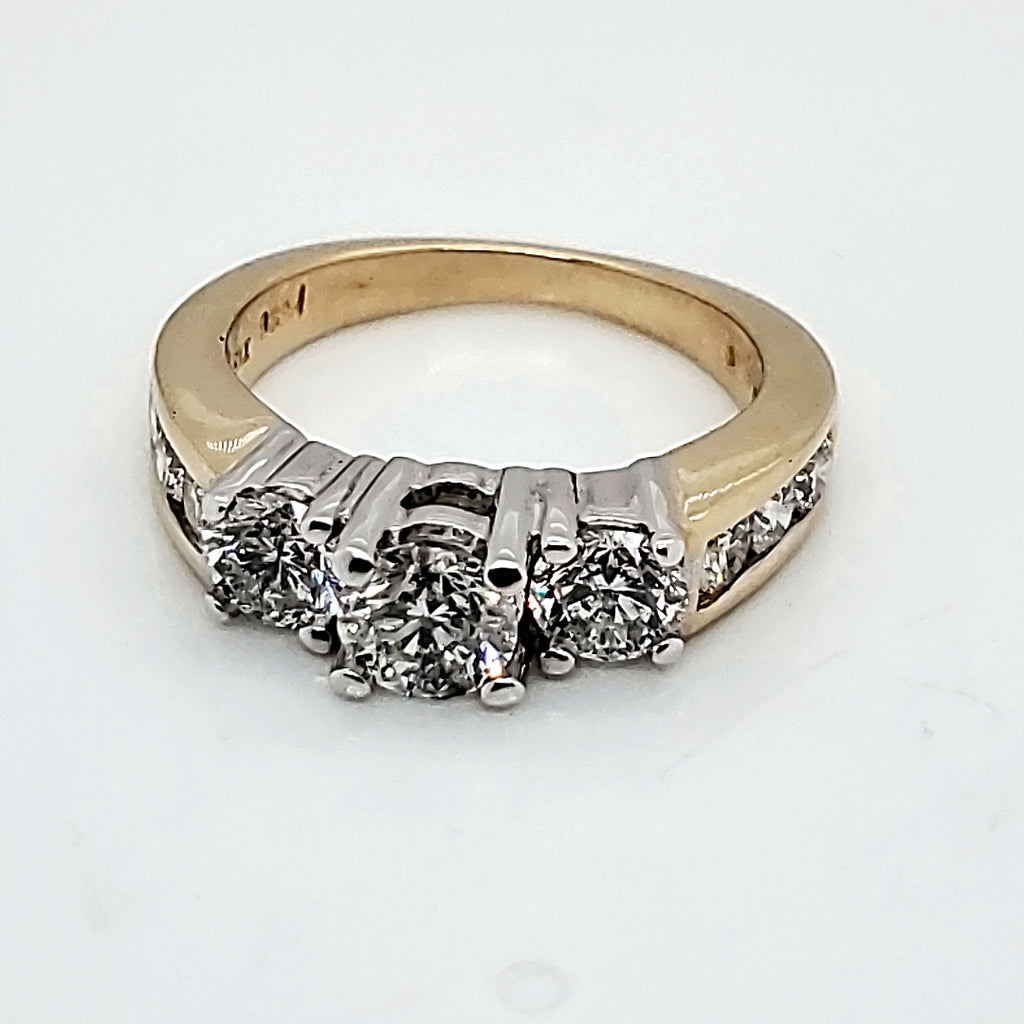 1.96 Carat Total Weight Diamond Engagement Ring