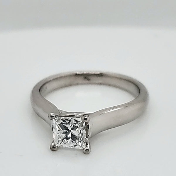 1.00 Princess Cut Diamond Solitaire Engagement Ring