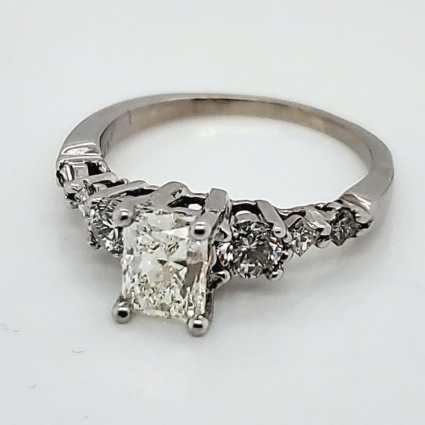 1.04 Carat Radiant Cut Diamond Engagement Ring