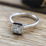 14kt White Gold 1.35 Carat Asscher Cut Diamond Engagement Ring