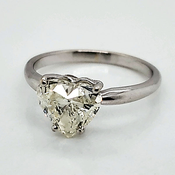 2.18 Carat Heart Shaped Diamond Engagement Ring