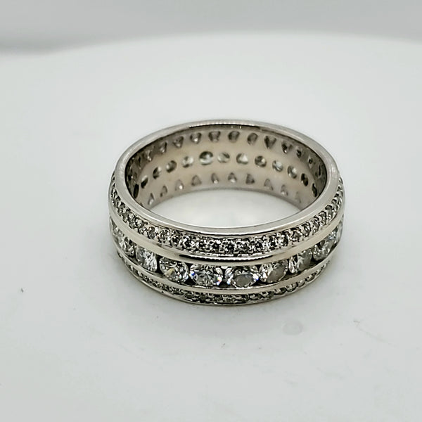 14Kt White Gold Diamond Eternity Band In A Size 10.75