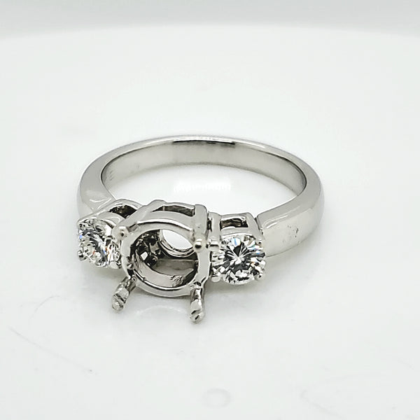 Platinum Two Diamond Engagement Ring Mounting