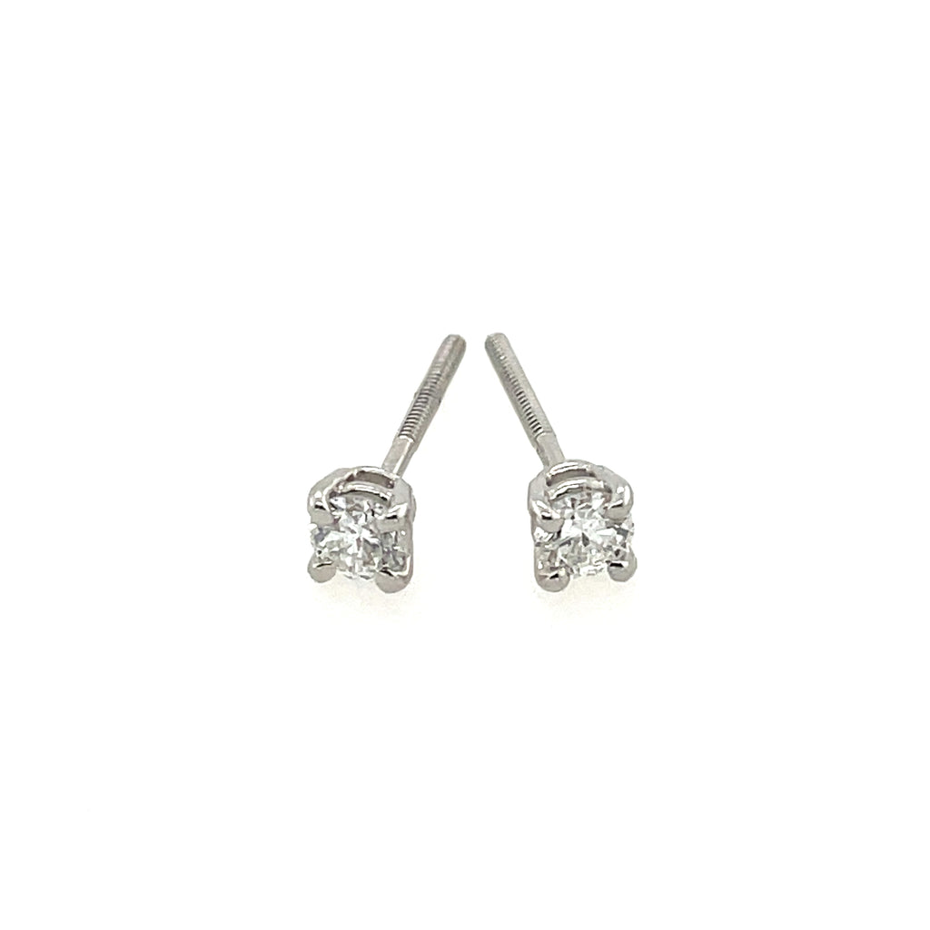 Pre - Owned Tiffany & Co Platinum And Diamond Stud Earrings 0.29Ctw