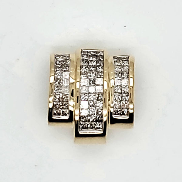 14kt Yellow Gold Princess Cut Diamond Necklace Enhancer