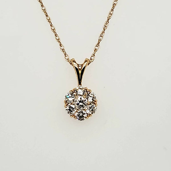 Jabel 14kt Yellow Gold Diamond Pendant Necklace