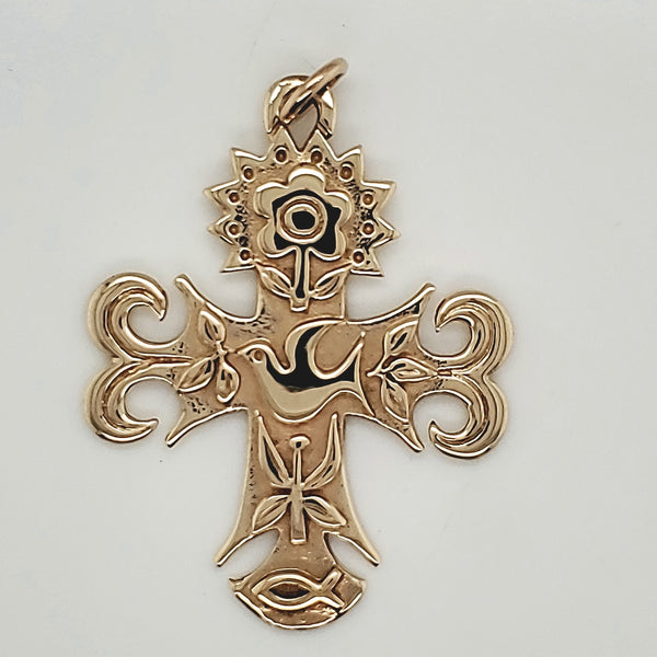 Vintage James Avery 14Kt Yellow Gold Christian Symbol Cross