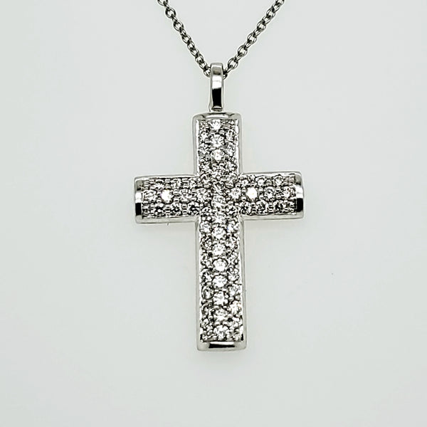 Platinum Diamond Cross On Chain