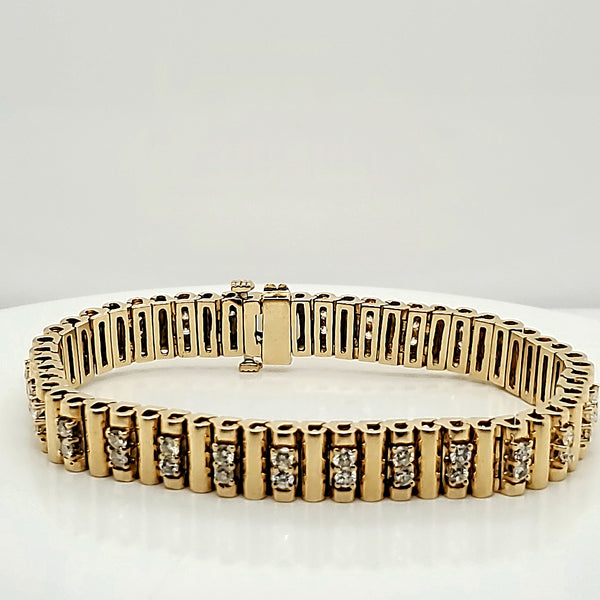 14kt Yellow Gold Diamond Bracelet
