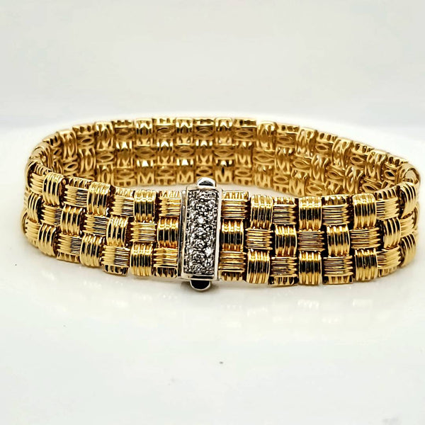 Roberto Coin 18kt Yellow Gold and Diamond Bracelet