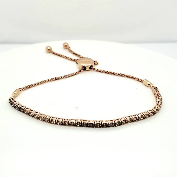 14kt Rose Gold and Diamond Adjustable Bracelet