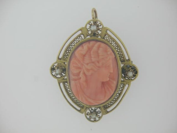 Victorian Carved Coral Cameo