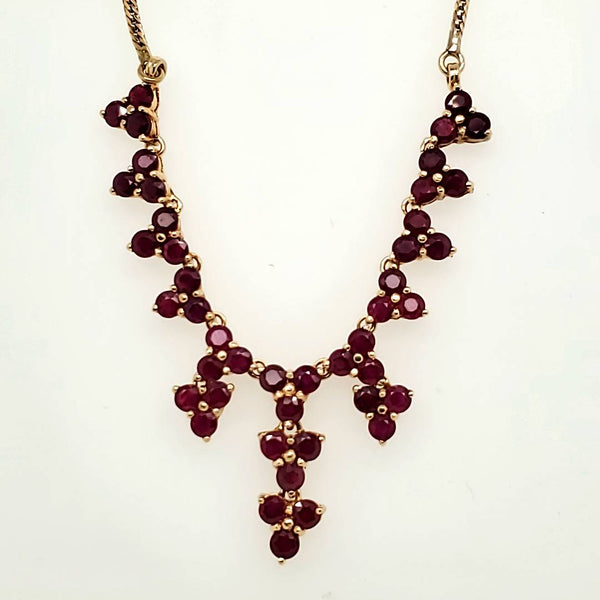 14kt Yellow Gold and Ruby Drape Necklace