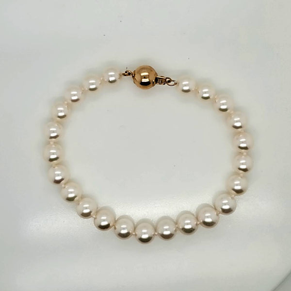 14kt Cultured Akoya Pearl Bracelet