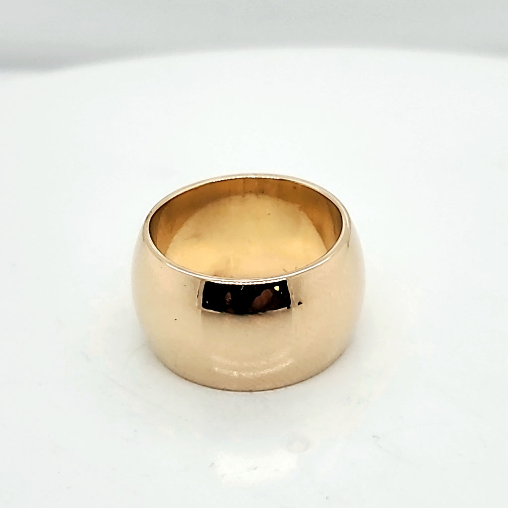 Vintage 11mm Cigar Band in 18kt Yellow Gold