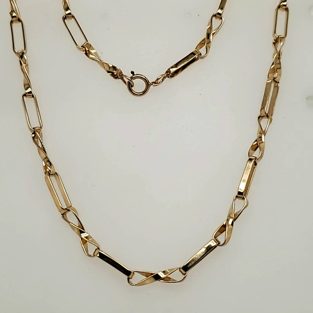 14kt Yellow Gold 30"" Fancy Link Necklace