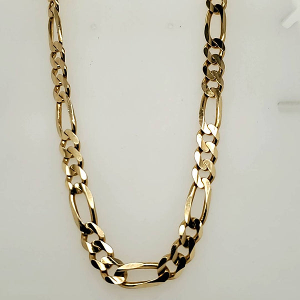 14kt Yellow Gold 20"" Figaro Chian Necklace