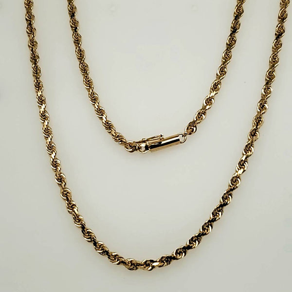 24"" 14kt Yellow Gold Rope Chain