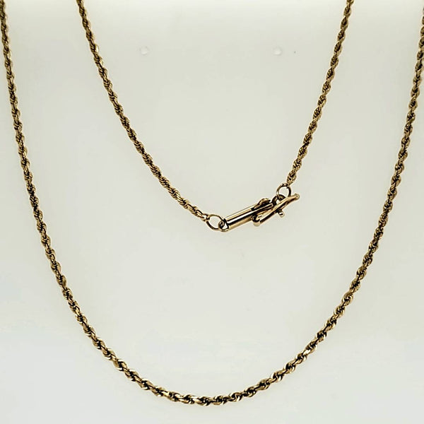 24"" 14kt Yellow Gold Rope Chain
