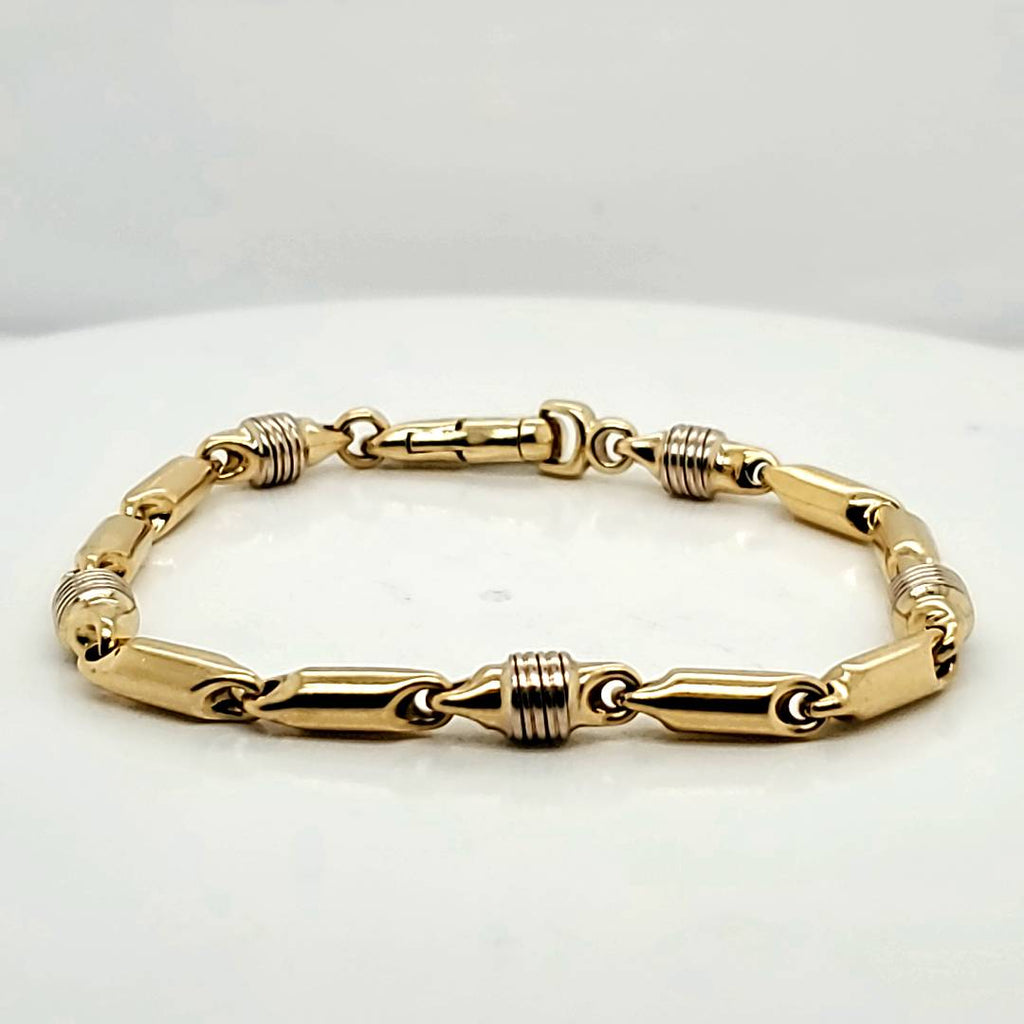 18kt Yellow Gold Bareel Link Bracelet