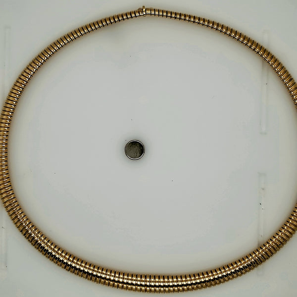 14kt Yellow Gold Tubo Gasse Necklace