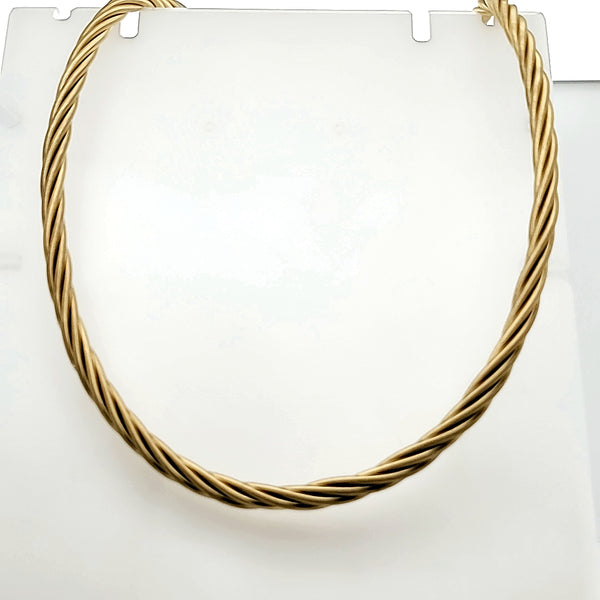 18"" 14Kt Yellow Gold Twisted Design Gold Necklace