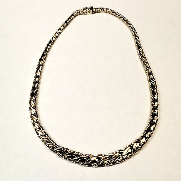 14kt Yellow Gold Graduated Byzantine Weave Necklace