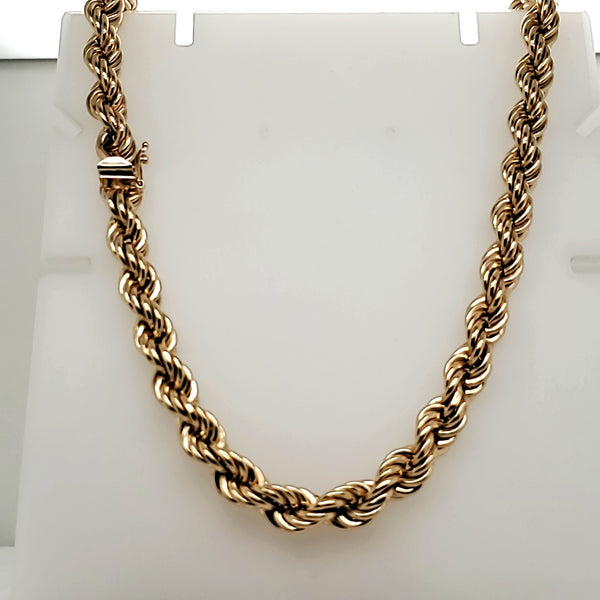 30"" 14kt Yellow Gold Rope Chain