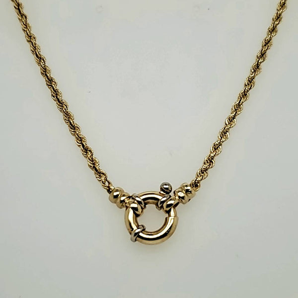 18"" 14kt Yellow Gold Rope Chain