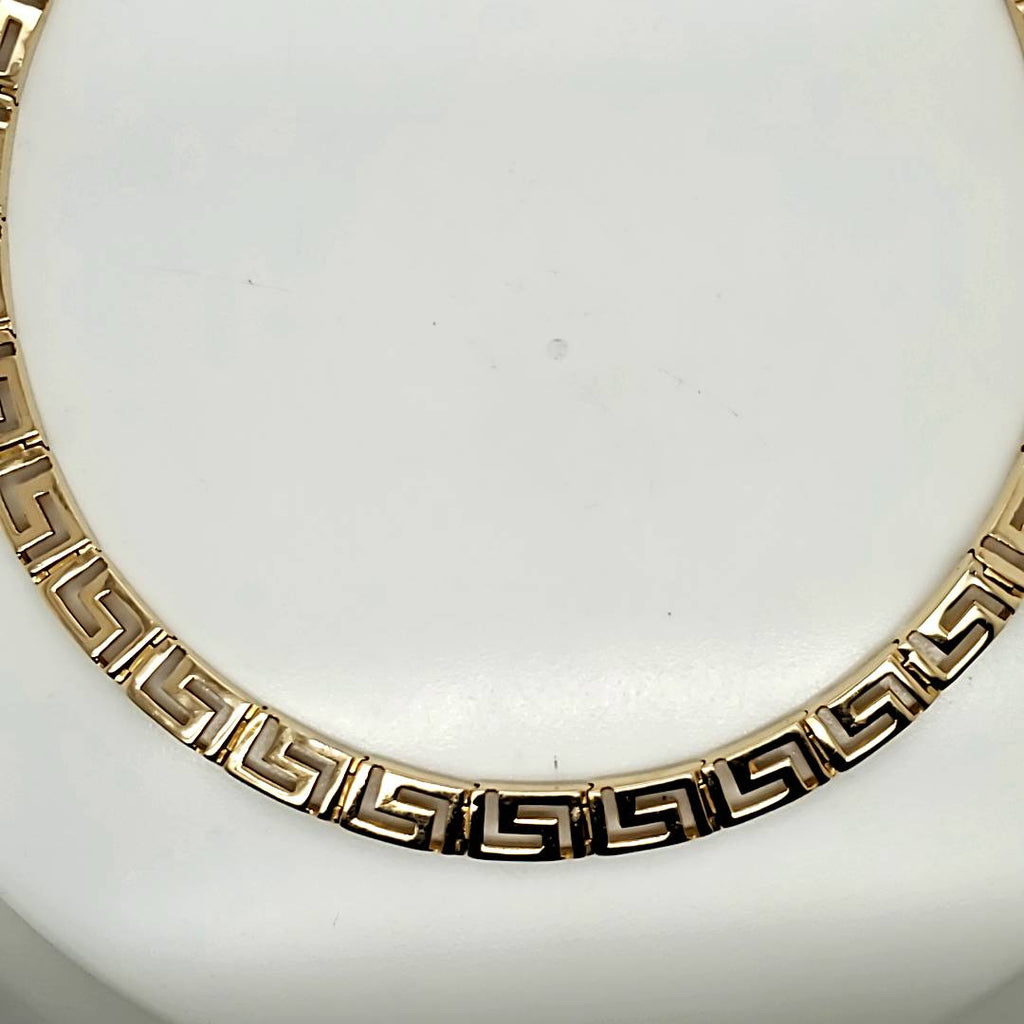 14kt Yellow Gold Greek Key Necklace