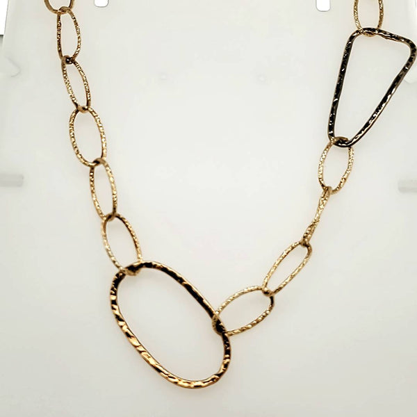 14kt Yellow and White Gold Link Necklace