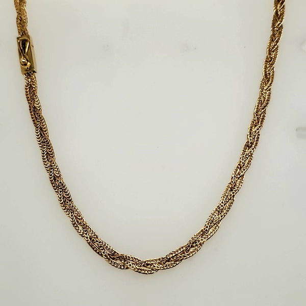 14kt Yellow Gold Woven Mesh Necklace