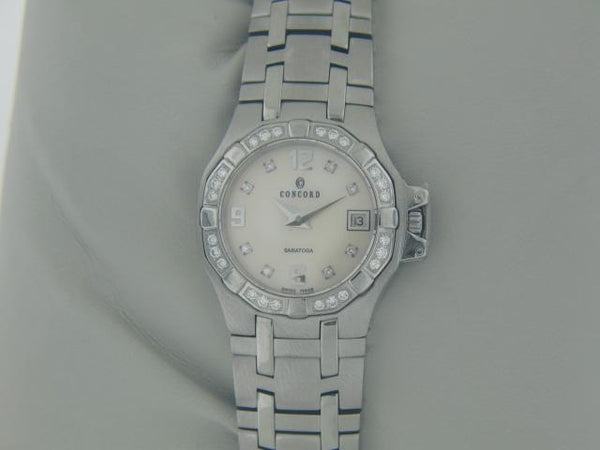Pre-Owned Ladys Concord Saratoga Diamond Watch