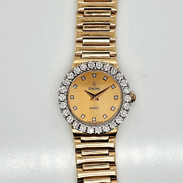 Pre-Owned  Concord 18kt Yellow Gold and Diamond Ladys Watch