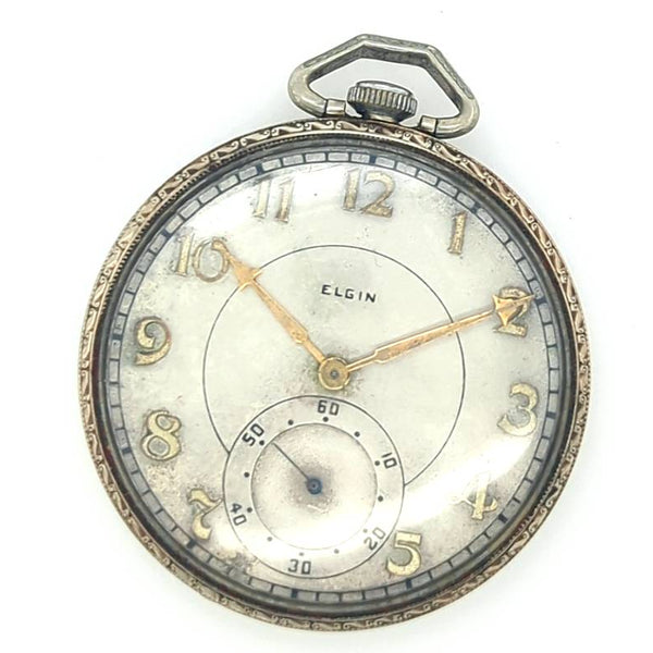 1923 Elgin 14Kt White Gold Pocket Watch