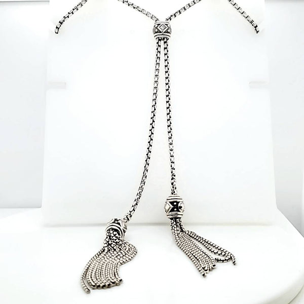 David Yurman Sterling Silver Renaissance Tassel Necklace