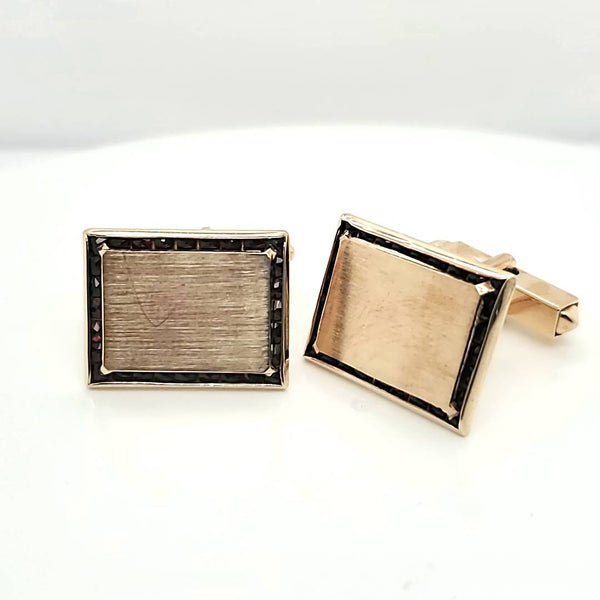 Vintage Lucien Piccard 14kt Yellow Gold Cuff links