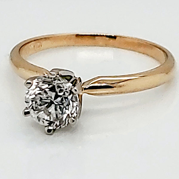 1.12 Carat Round Brilliant Cut Diamond Solitaire Engagement Ring
