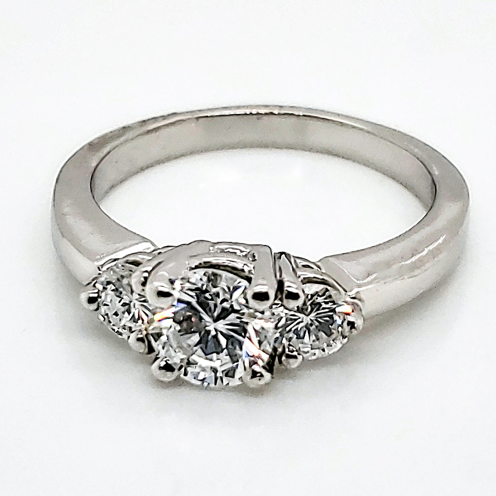 Platinum Three Stone Engagement Ring