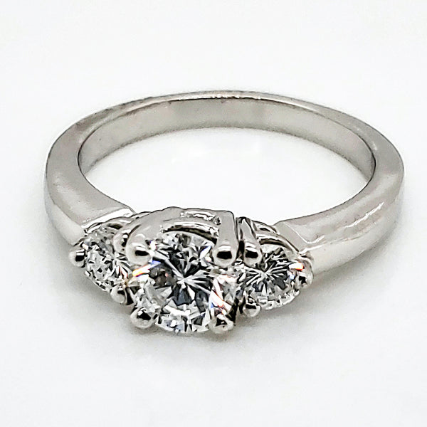 Platinum Three Stone Engagement Ring