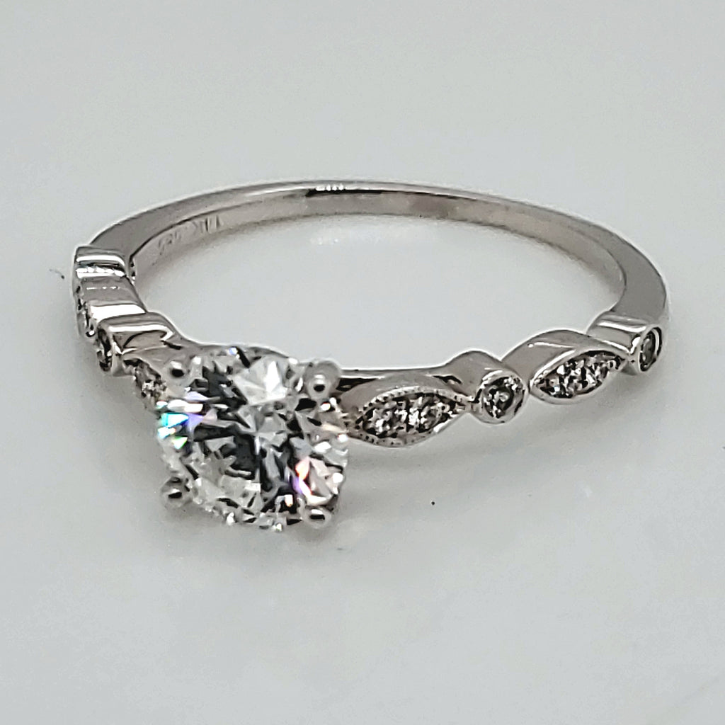1.00 Carat Round Brilliant Cut Diamond Engagement Ring