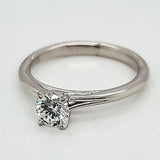 Platinum .50 Carat Round Diamond Solitaire Engagement Ring