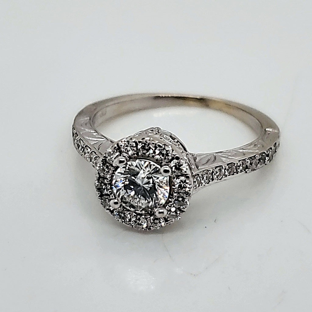 18kt White Gold and Celebration Diamond Engagement Ring