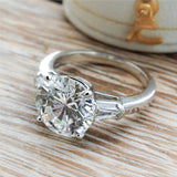 5.22 Carat Round Diamond Engagement Ring