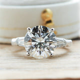 5.22 Carat Round Diamond Engagement Ring