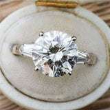 5.22 Carat Round Diamond Engagement Ring