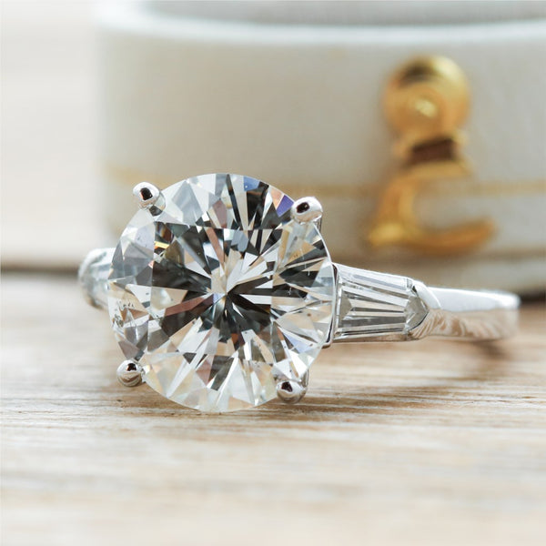5.22 Carat Round Diamond Engagement Ring