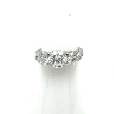 Pre - Owned Tiffany & Co Platinum Three Stone Diamond Ring