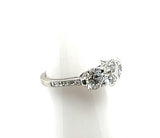 Pre - Owned Tiffany & Co Platinum Three Stone Diamond Ring